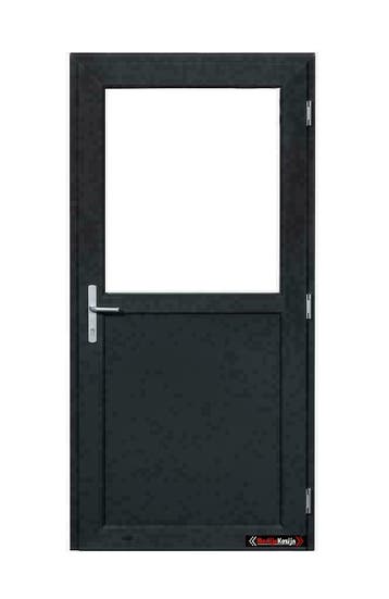 PVC Deuren in voorraad 98x200 wit glad of antraciet houtnerf, Kunststof, 80 tot 100 cm, Minder dan 200 cm, Nieuw