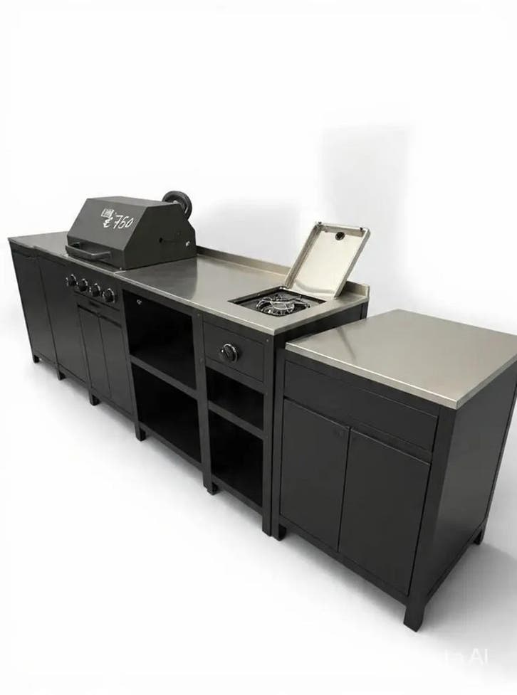Luxe gas barbecue buitenkeuken 310cm met hoekstuk (Tuin), Tuin en Terras, Houtskoolbarbecues, Nieuw, Ophalen of Verzenden