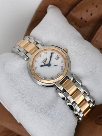 Longines - PrimaLuna 18K Diamonds Gold/Steel - L8.110.5.87.6, Handtassen en Accessoires