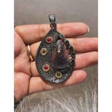 Sans prix de réserve - Pendentif Argent - Art déco en argent