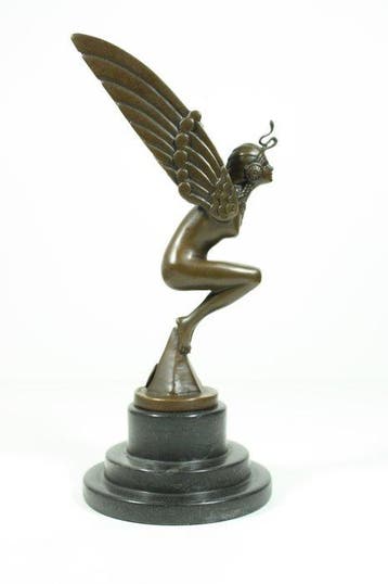 M. Bonnot - ART DECO WINGED WOMAN CAR MASCOT - Mascotte -