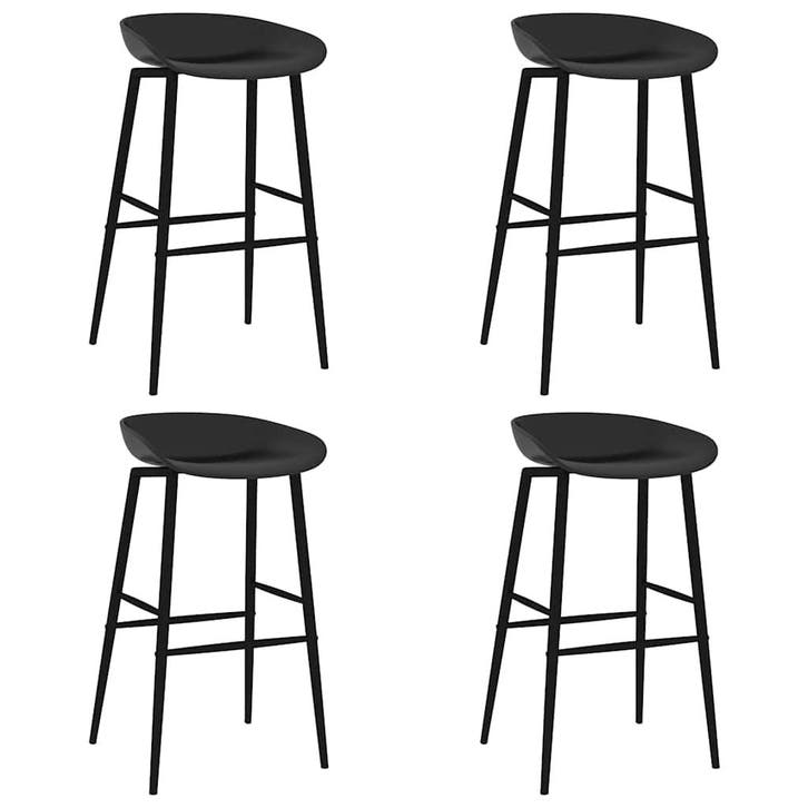 vidaXL Barstoelen 4 st zwart, Maison & Meubles, Tabourets de bar, Envoi