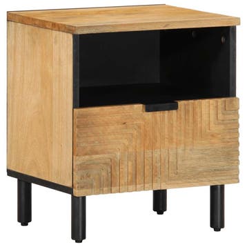 vidaXL Nachtkastje 40x33x46 cm massief mangohout bruin, Verzenden, Nieuw