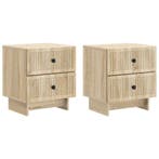 vidaXL Nachtkastje 2 pcs Sonoma Eiken 43 x 34,5 x 47,5 cm, Verzenden, Nieuw
