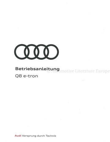 2022 AUDI Q8 E-TRON INSTRUCTIEBOEKJE DUITS, Autos : Divers, Modes d'emploi & Notices d'utilisation