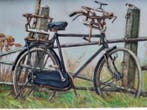 Mijnsbergen - Fiets bij hek, Antiek en Kunst, Kunst | Schilderijen | Modern