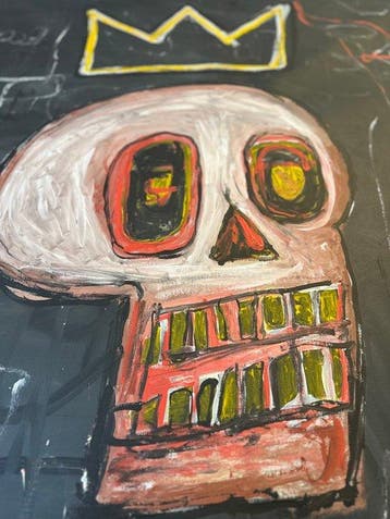 Malo - The dead King - like basquiat, Antiek en Kunst