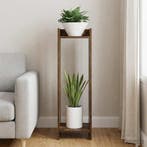 vidaXL Plantenstand Gerookte Eik 30 x 30 x 100 cm, Tuin en Terras, Verzenden, Nieuw
