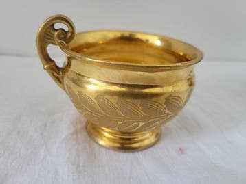 Porcelaine de Paris - Tasse et soucoupe (2) - somptueuse