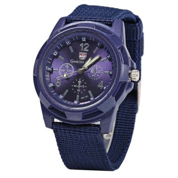 Fako - Horloge - Army - Blauw, Verzenden, Nieuw