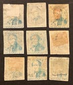 Belgique 1849 - Léopold Ier : Épaulette 2 - 20 centimes Bleu