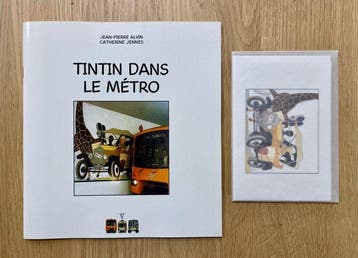 Tintin - Tintin dans le Métro + dédicace + pochette de 6, Boeken, Stripverhalen, Nieuw