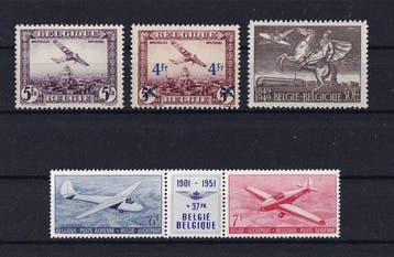 België 1930/1958 - Luchtpost - de volledige rubriek POSTFRIS, Postzegels en Munten, Gestempeld