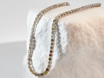 Zonder minimumprijs - Armband - 14 karaat Witgoud - 1.76ct.