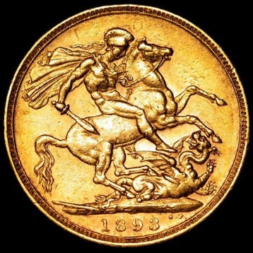Verenigd Koninkrijk. Victoria. Sovereign 1893. Older crowned