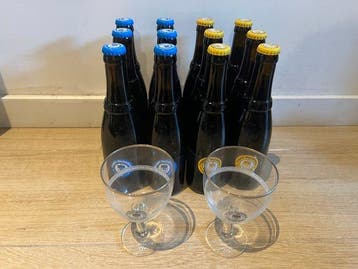 Westvleteren - VIII & XII met 2 glazen - 33cl - 12 flessen, Nieuw