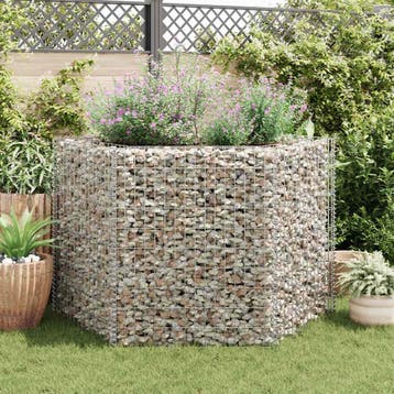vidaXL Gabion plantenbak verhoogd zeshoekig 160x140x100 cm, Verzenden