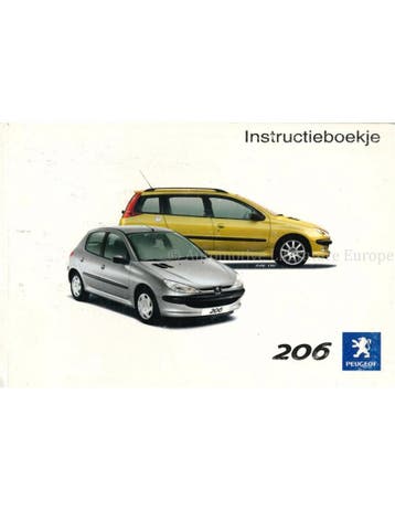 2002 PEUGEOT 206 (SW) INSTRUCTIEBOEKJE NEDERLANDS