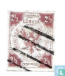 Lübeck - Wapen - 1859, Postzegels en Munten, Postzegels | Europa | Overig, Gestempeld, Verzenden