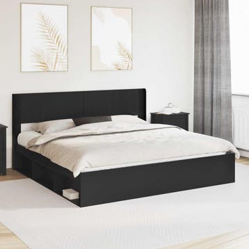 vidaXL Bedframe met opbergruimte en hoofdbord 2 st Bewerkt, Huis en Inrichting, Slaapkamer | Bedden, Verzenden, Nieuw