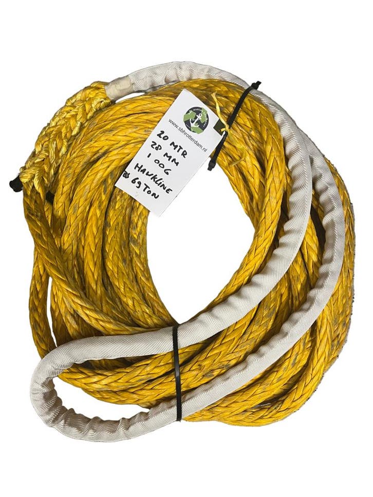 Hawk-Line Touw UHMPE 20 Mtr 28 mm 69Ton 1 Oog mooring lin..., Sports nautiques & Bateaux, Navigation professionnelle, Envoi