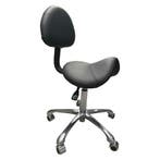 Tabouret Ollanda Zwart - Ergonomische Zadelkruk met Rugle..., Verzenden, Nieuw, Overige typen