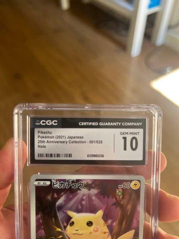 Pokémon - 1 Graded card - Pikachu 001/028 Promo card, Foil,, Hobby & Loisirs créatifs
