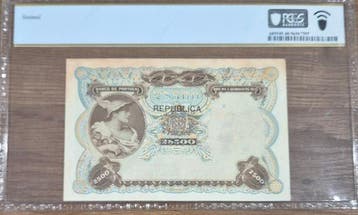Portugal. - 2500 Reis 1909 - Pick 107 - stained