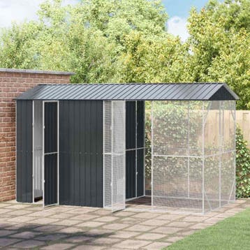 vidaXL Vogelkooi Antraciet 430 x 208 x 247 cm Gegevens staal, Verzenden, Nieuw