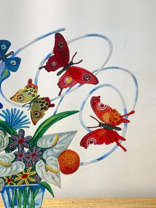 David Gerstein (1944) - Butterflies bouquet, Antiek en Kunst, Kunst | Designobjecten