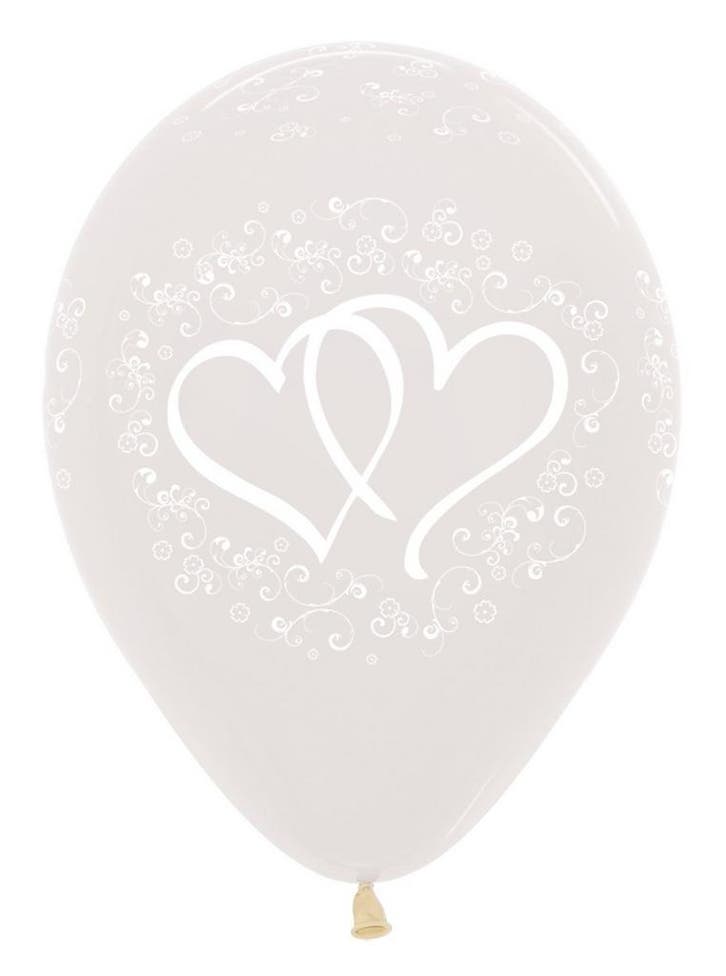 Ballonnen Entwinted Hearts Crystal Clear 30cm 25st, Hobby & Loisirs créatifs, Articles de fête, Envoi