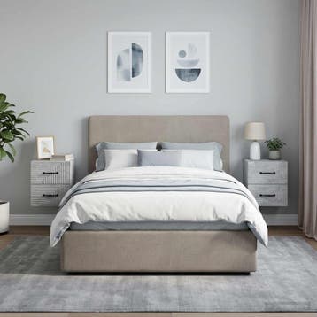 vidaXL Muurbevestigde Nachttafel 2 st Betongrijs 34,5 x 33 x, Huis en Inrichting, Slaapkamer | Nachtkastjes, Verzenden, Nieuw