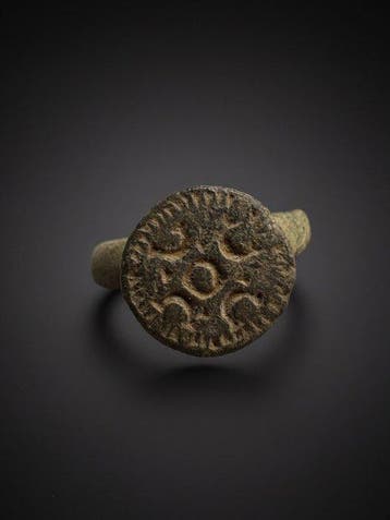 Byzantijns vroegmiddeleeuwse ring uit de 7e-9e eeuw na Chr.