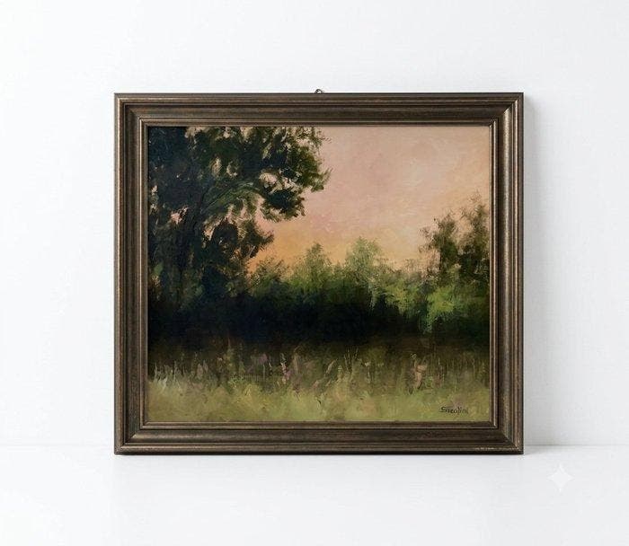 Gianmarco Serafini (XX-XXI) - Sunset on the forest, Antiek en Kunst, Kunst | Schilderijen | Klassiek