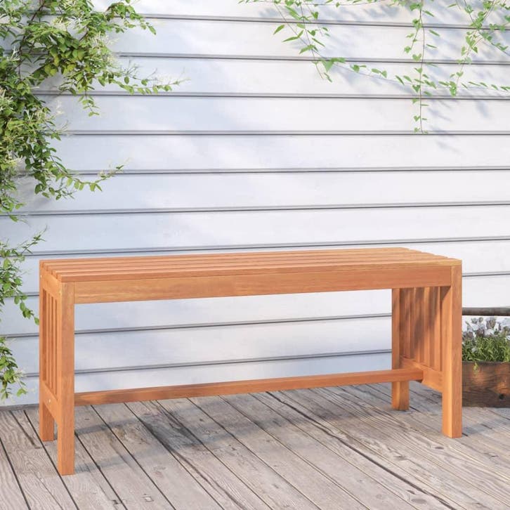 vidaXL Tuinbank 110 cm massief eucalyptushout, Jardin & Terrasse, Ensembles de jardin, Envoi