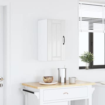 vidaXL Keukenbovenkast Lucca bewerkt hout hoogglans wit, Verzenden, Nieuw