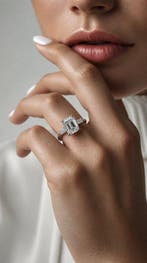 Bague - 14 carats Or blanc - 2.03ct. tw. Diamant (Naturelle), Nieuw