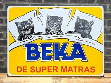 BEKA - DE SUPER MATRAS GROOT emaille bord, Verzamelen, Verzenden, Nieuw