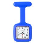 Fako - Verpleegstershorloge - Siliconen Vierkant - Blauw, Verzenden