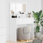 vidaXL Slaapkamer Toilet Tafels Wit 80 x 39,6 x 135 cm, Huis en Inrichting, Verzenden, Nieuw