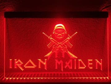 Iron maiden neon bord lamp LED verlichting reclame lichtbak, Verzenden, Nieuw