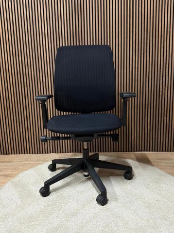 Refurbished NPR 1813 Bureaustoel - Merk Haworth Lively, Verzenden, Zwart, Zo goed als nieuw, Bureaustoel