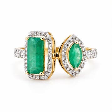 Zonder minimumprijs - Ring - 14 karaat Geel goud - 1.65ct.
