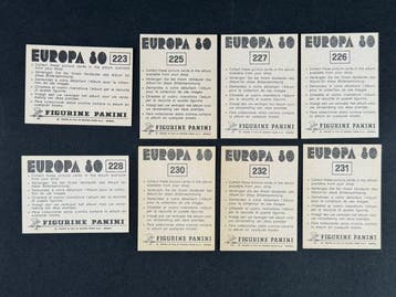 1980 Panini #223, 225/228, 230/232 Europa 80 - Northern, Verzamelen, Stickers, Nieuw