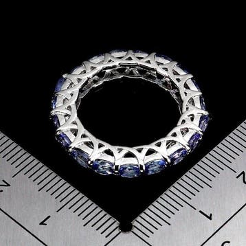 Zonder minimumprijs - Ring 925 zilver - tanzaniet -, Nieuw