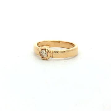 Zonder minimumprijs - Ring Zilver - 0.15ct. tw. Diamant, Nieuw