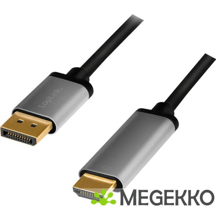 LogiLink CDA0107 video kabel adapter 2 m DisplayPort HDMI, Computers en Software, Overige Computers en Software, Nieuw, Verzenden