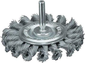 RVS Gegolfde Ronde Borstel Diameter 75 mm/ As 6 mm, Verzenden, Nieuw