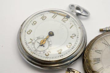 Lot of 3 x mechanical pocket watch - 1960-1969, Antiek en Kunst, Antiek | Klokken