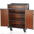 Minibar Bijvulwagen | Aluminium/Hout | 3 Niveaus | Wielen, Zakelijke goederen, Verzenden, Nieuw in verpakking